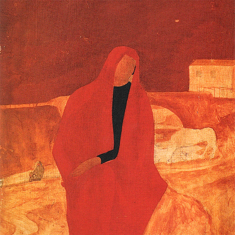 Madonna col manto rosso